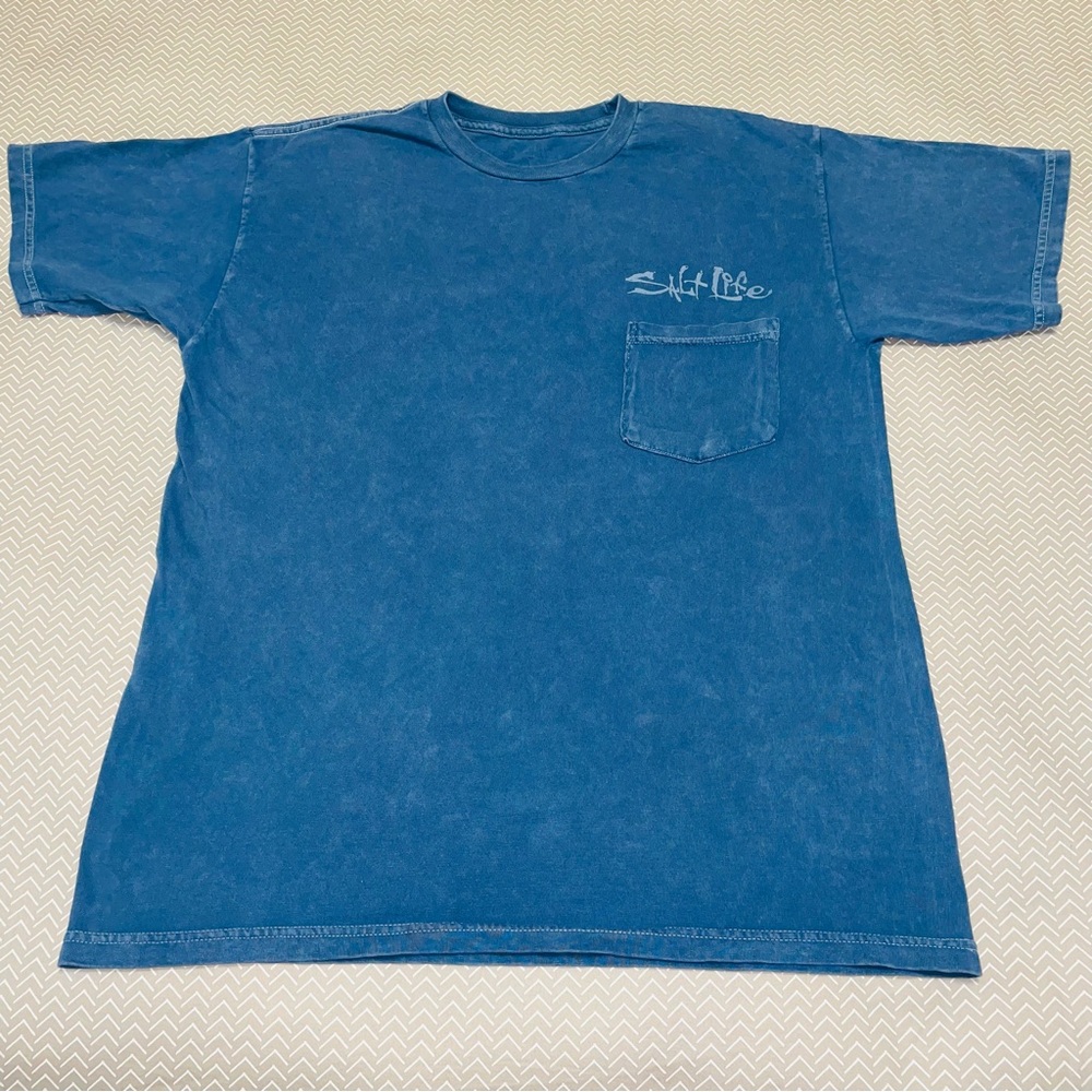 Salt Life Ocean‎ Blue Tee with Pocket